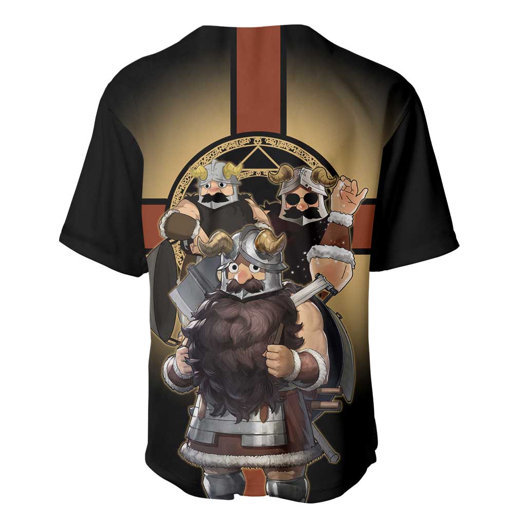 Senshi Viking Warrior Baseball Jersey Fantasy Game Art Style