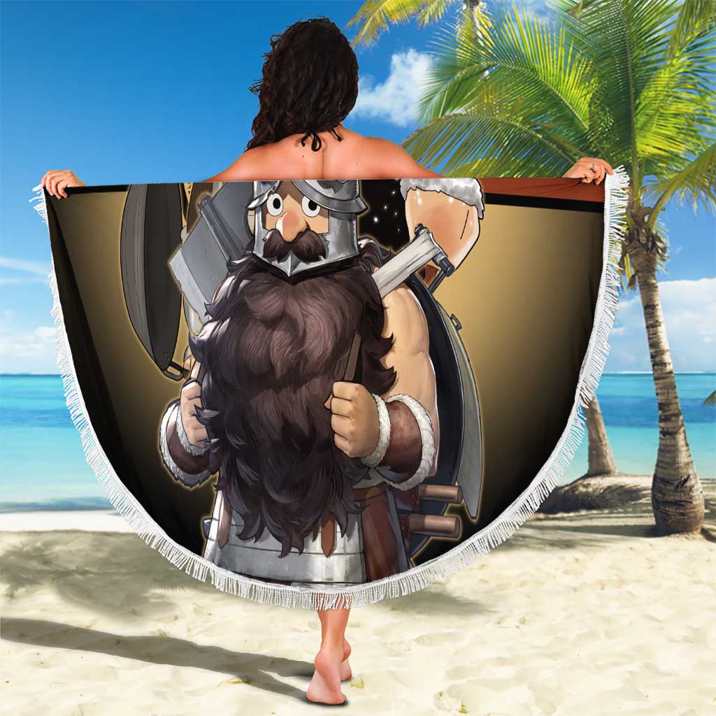 Senshi Viking Warrior Beach Blanket Fantasy Game Art Style