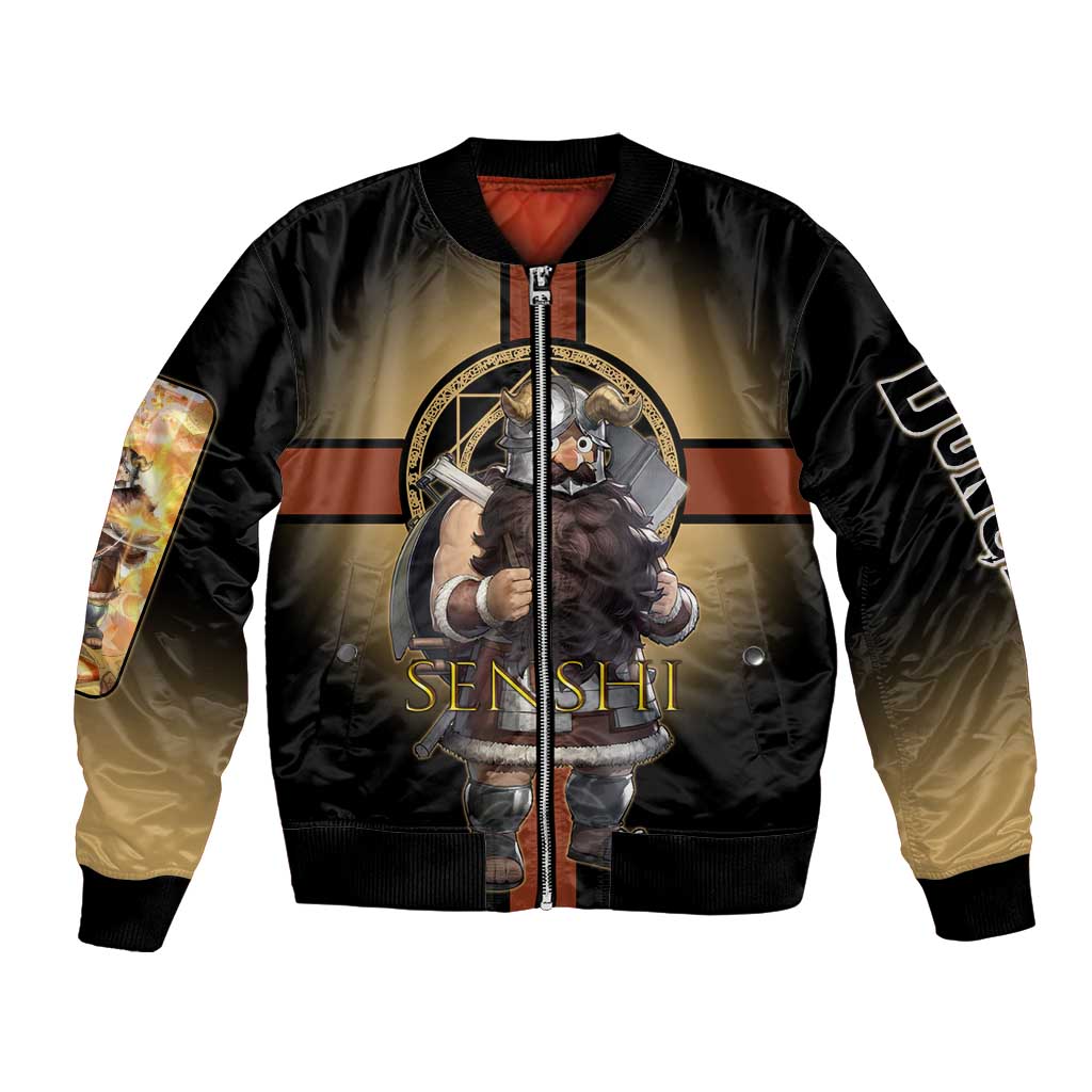 Senshi Viking Warrior Bomber Jacket Fantasy Game Art Style