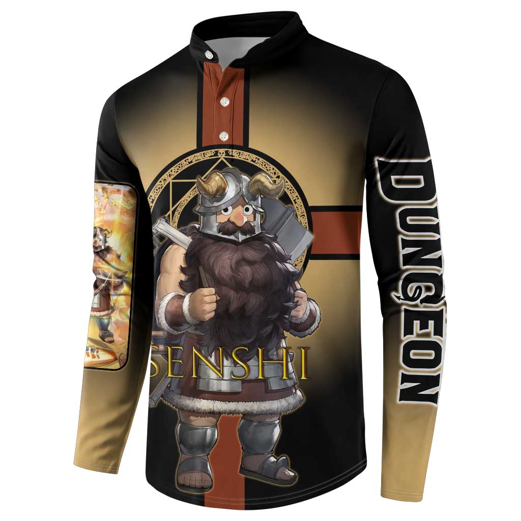 Senshi Viking Warrior Button Sweatshirt Fantasy Game Art Style