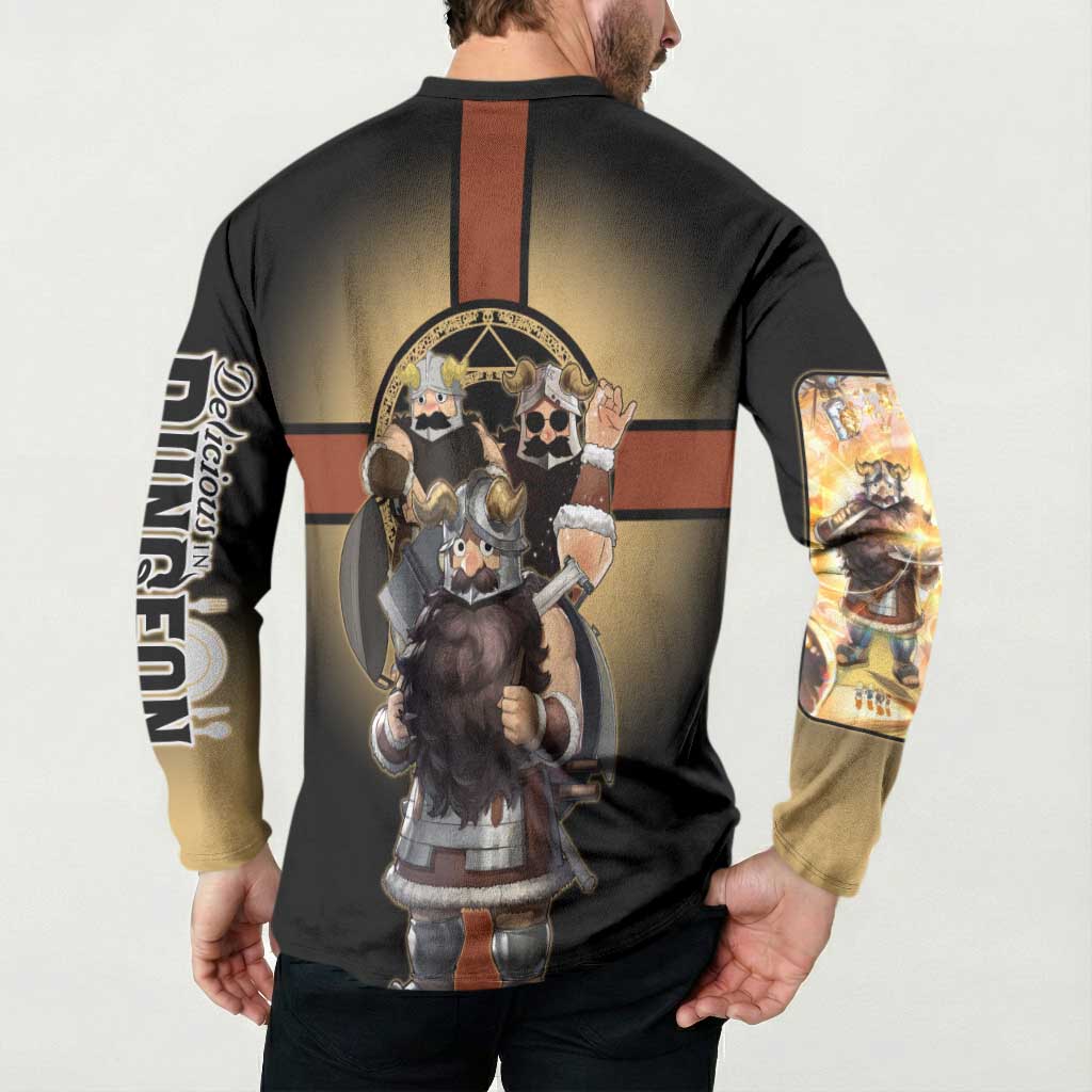 Senshi Viking Warrior Button Sweatshirt Fantasy Game Art Style