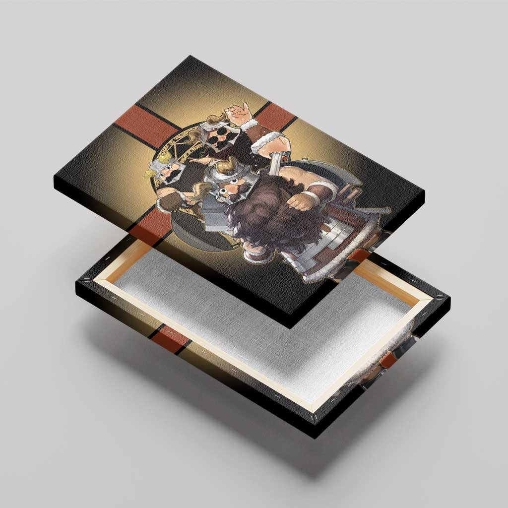 Senshi Viking Warrior Canvas Wall Art Fantasy Game Art Style