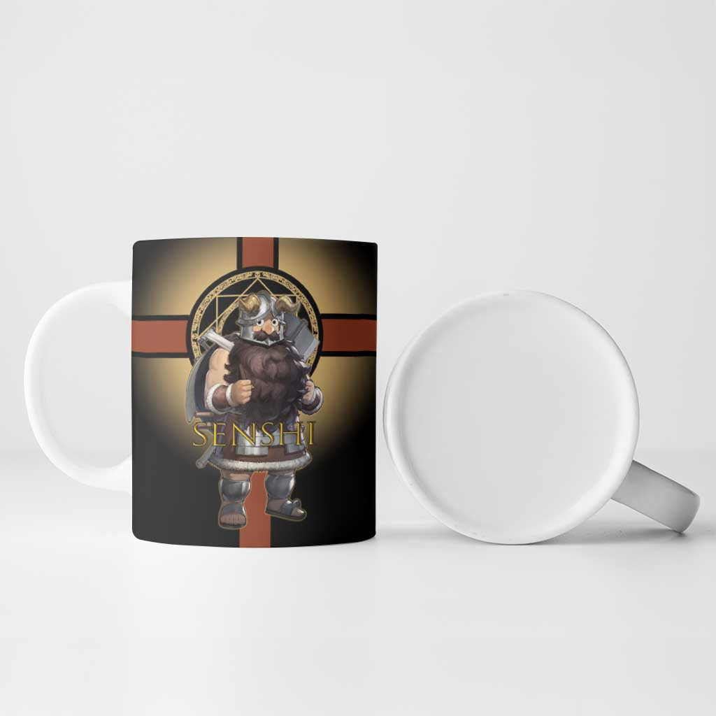 Senshi Viking Warrior Ceramic Mug Fantasy Game Art Style