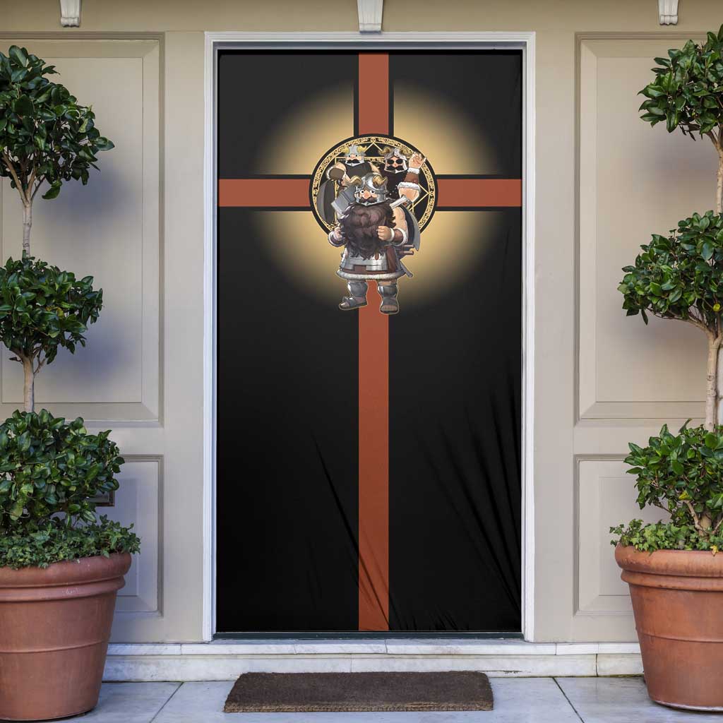 Senshi Viking Warrior Door Cover Fantasy Game Art Style
