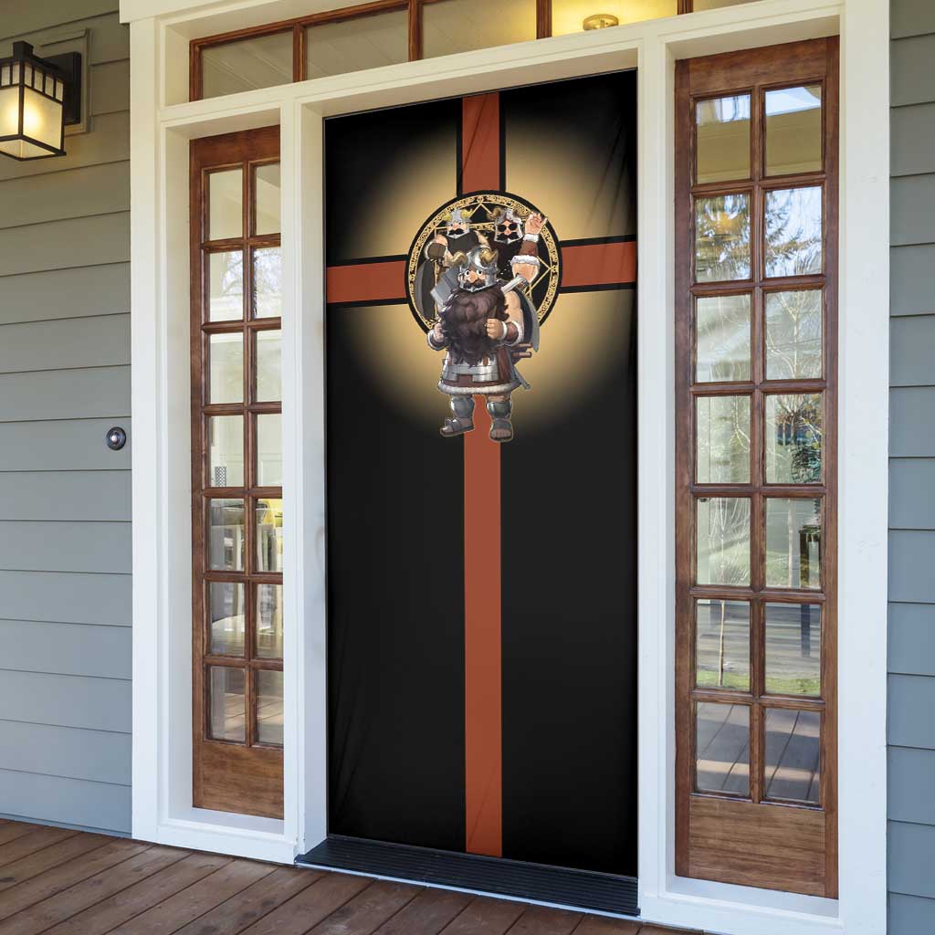 Senshi Viking Warrior Door Cover Fantasy Game Art Style