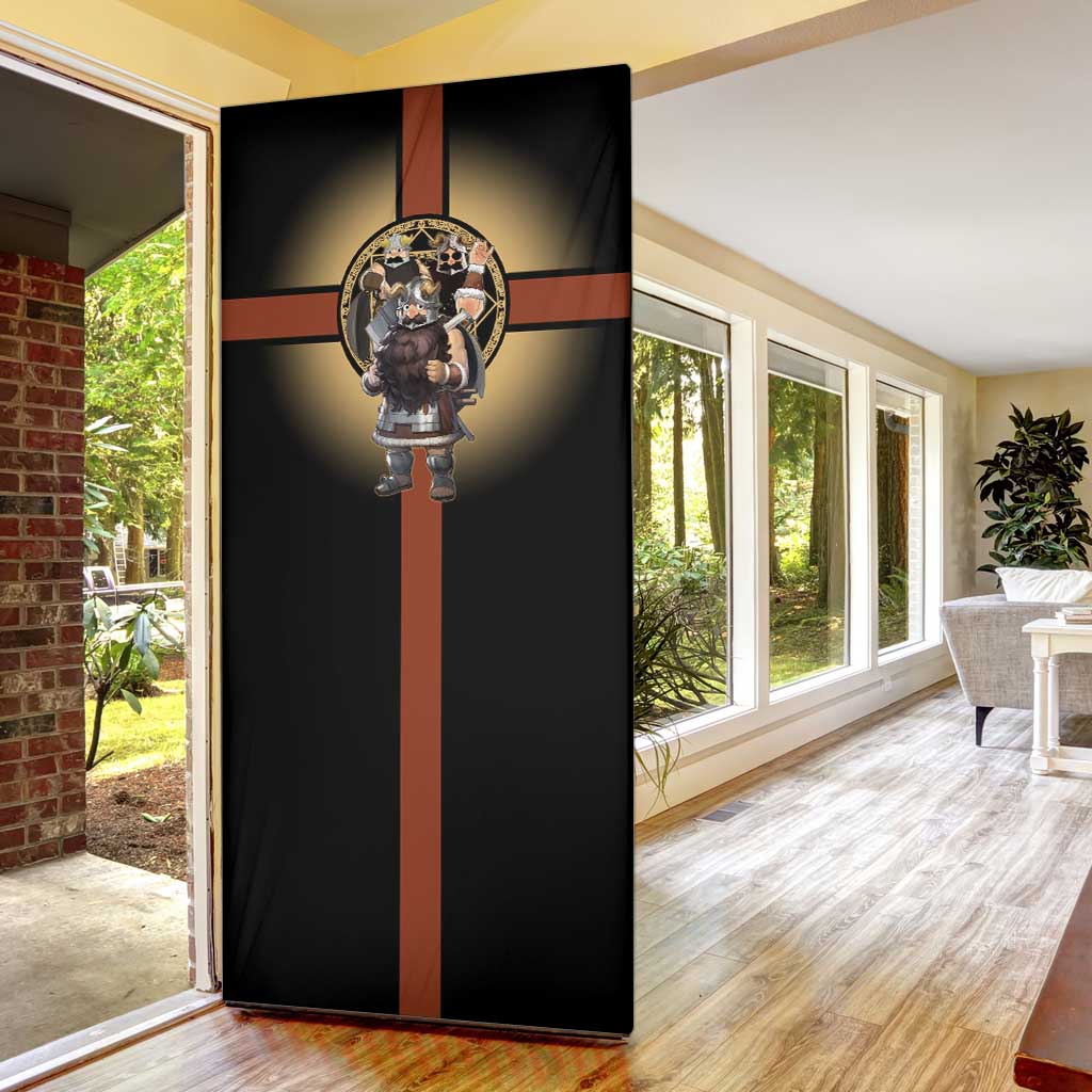 Senshi Viking Warrior Door Cover Fantasy Game Art Style