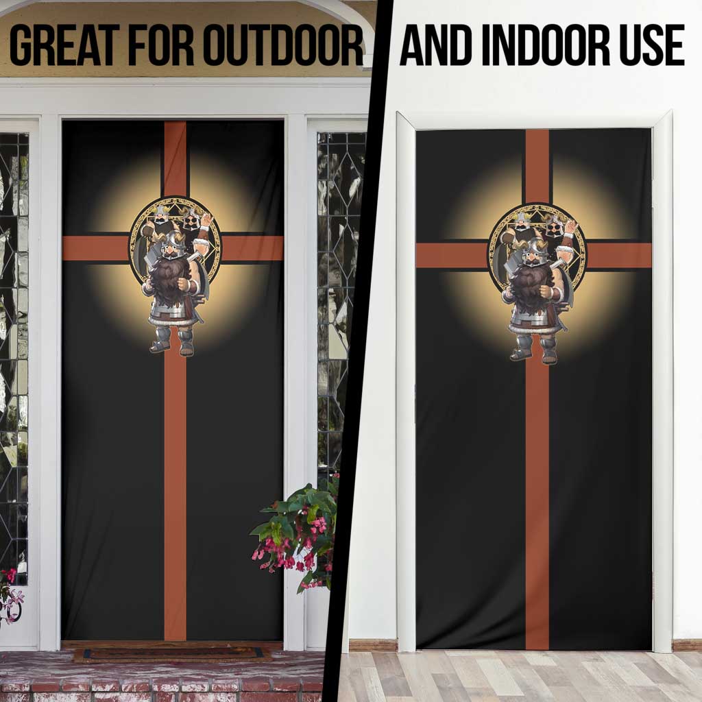 Senshi Viking Warrior Door Cover Fantasy Game Art Style