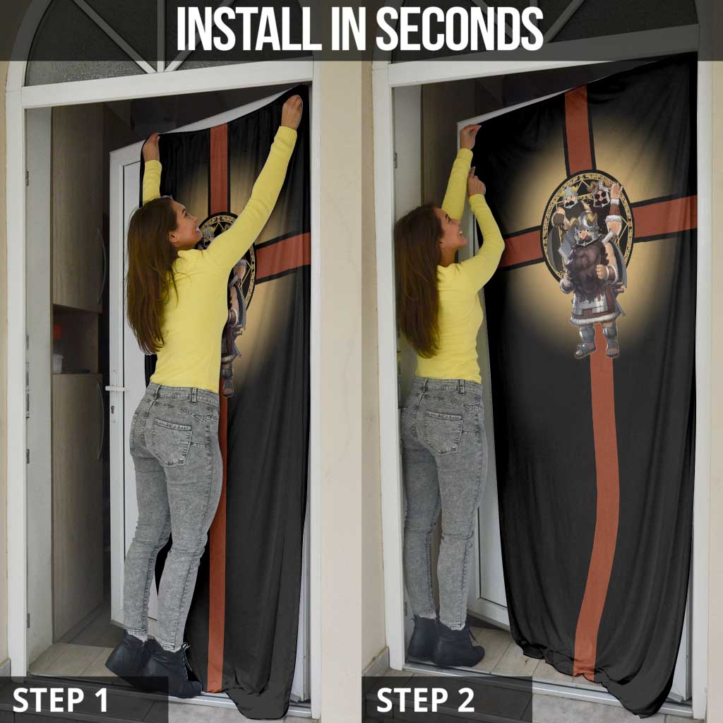 Senshi Viking Warrior Door Cover Fantasy Game Art Style