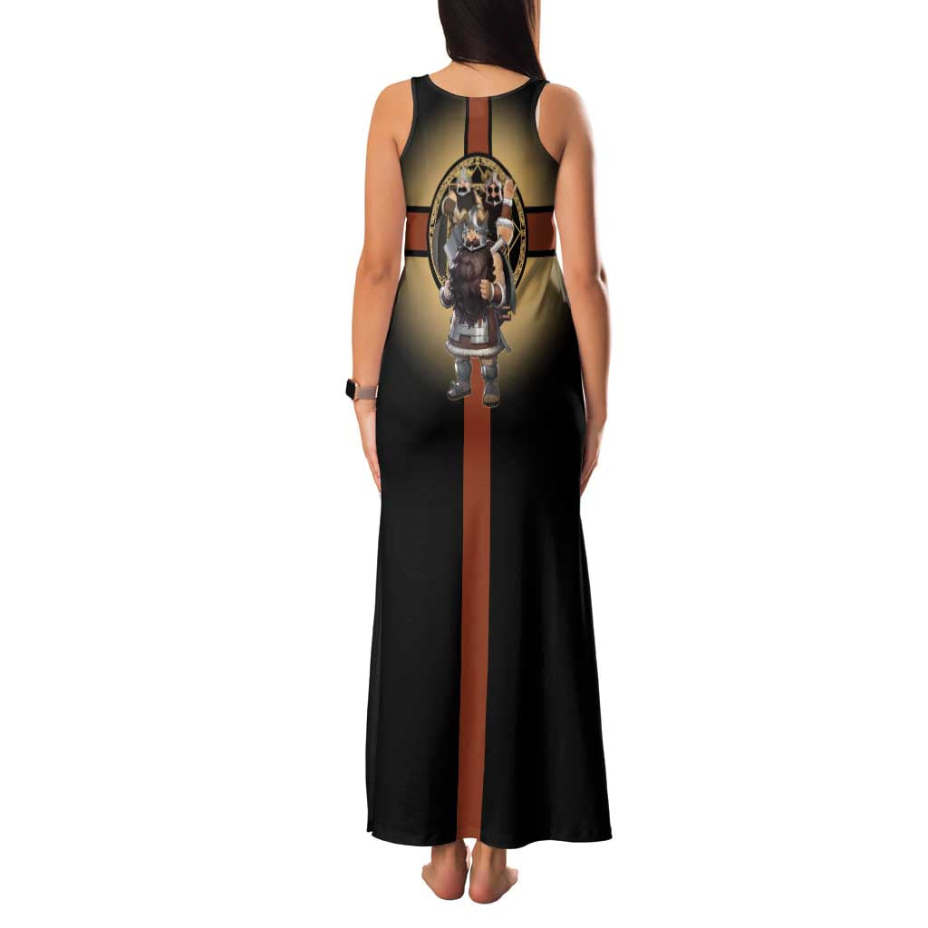 Senshi Viking Warrior Family Matching Tank Maxi Dress and Hawaiian Shirt Fantasy Game Art Style