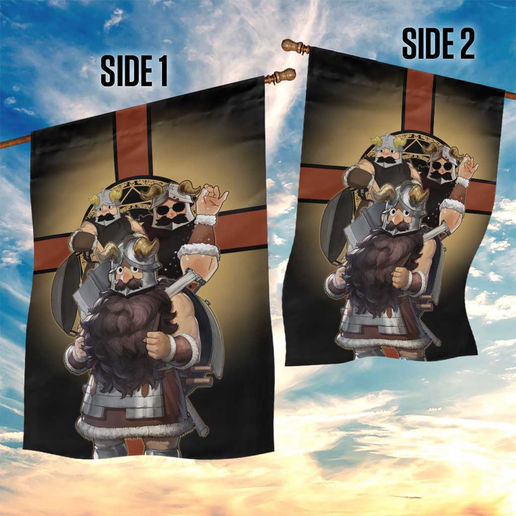 Senshi Viking Warrior Garden Flag Fantasy Game Art Style