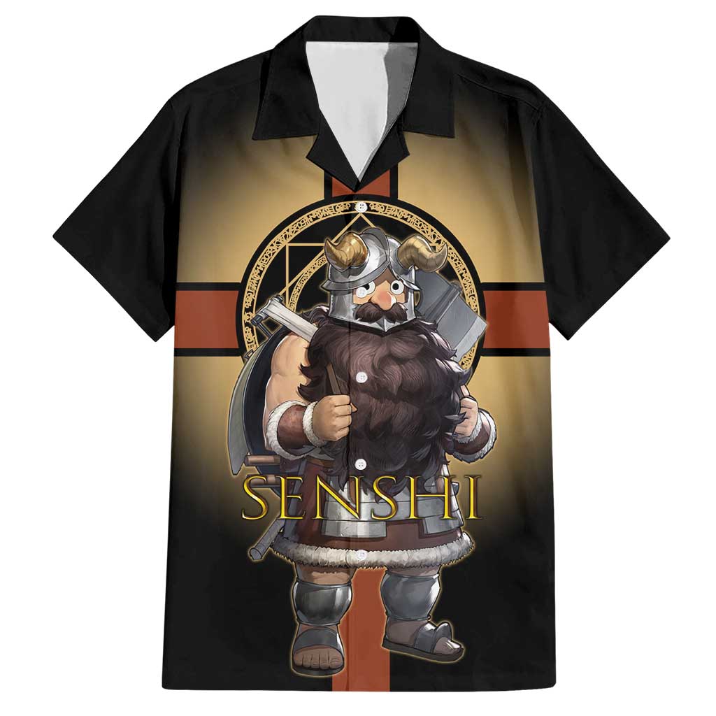 Senshi Viking Warrior Hawaiian Shirt Fantasy Game Art Style