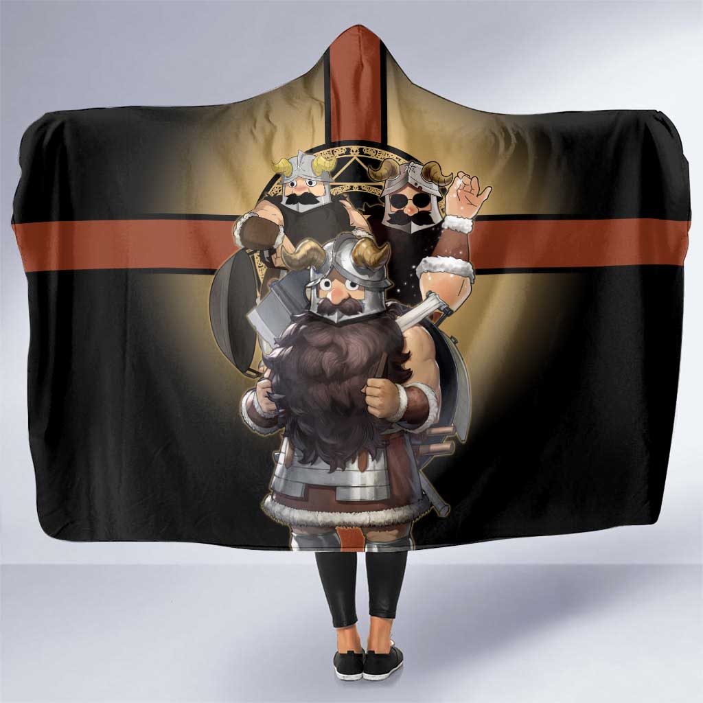 Senshi Viking Warrior Hooded Blanket Fantasy Game Art Style