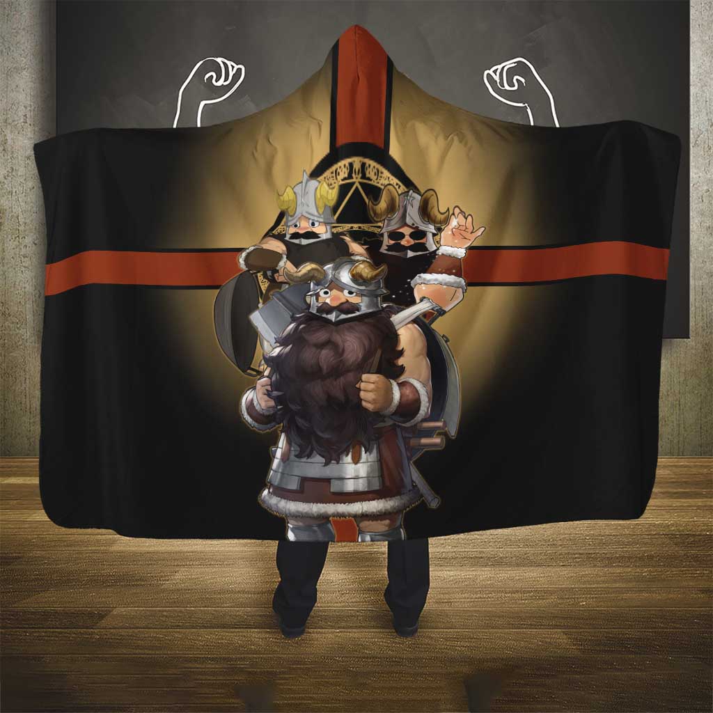 Senshi Viking Warrior Hooded Blanket Fantasy Game Art Style