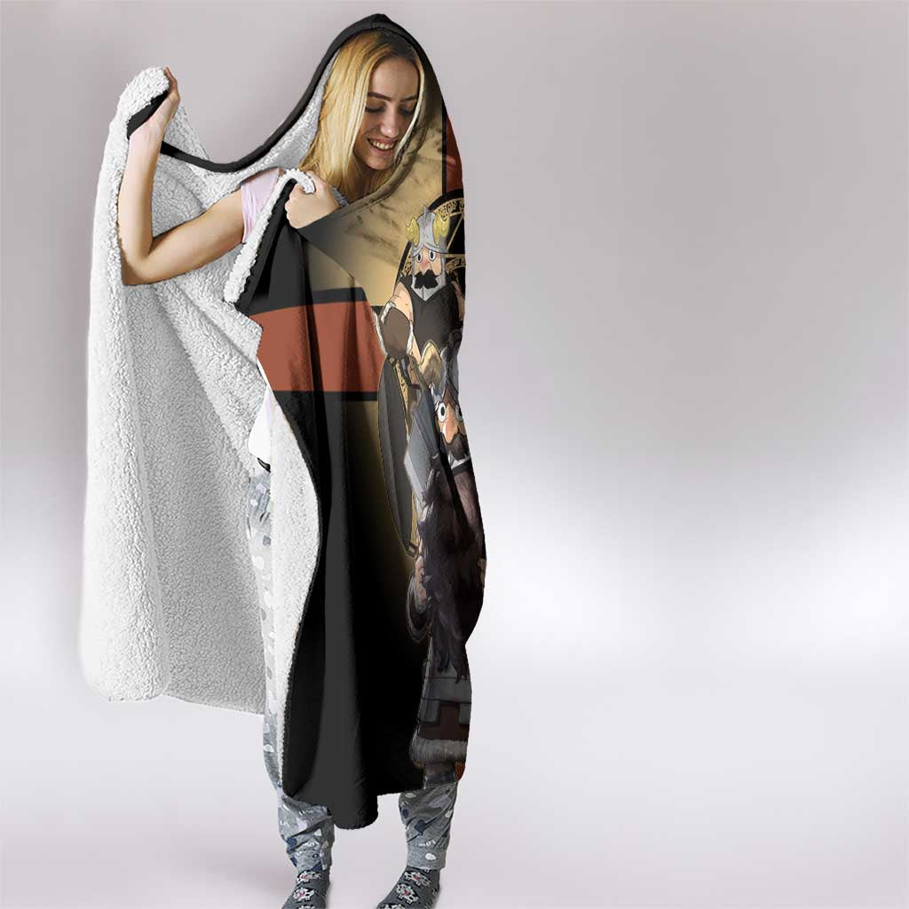 Senshi Viking Warrior Hooded Blanket Fantasy Game Art Style