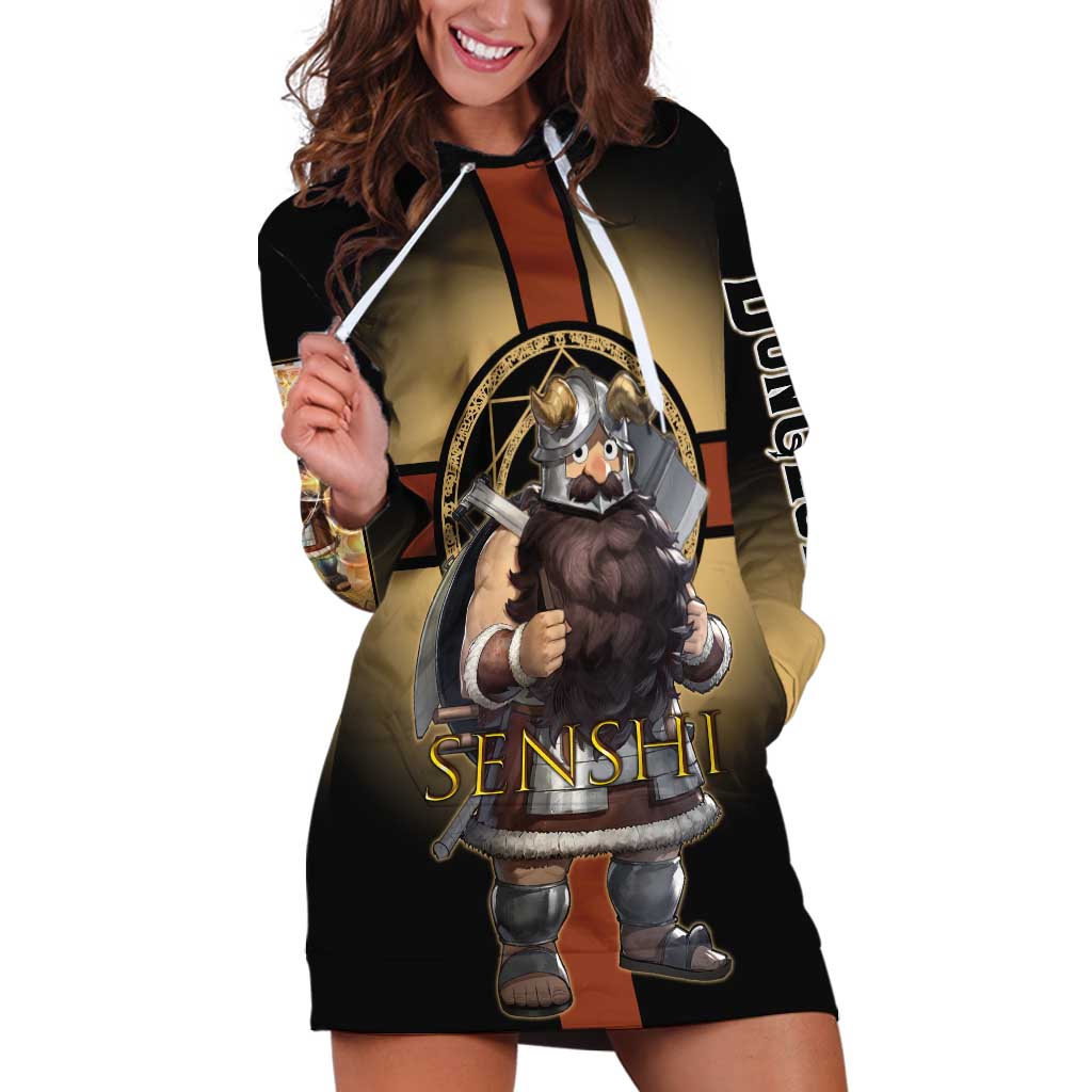 Senshi Viking Warrior Hoodie Dress Fantasy Game Art Style