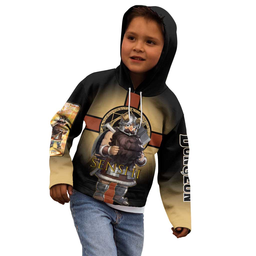 Senshi Viking Warrior Kid Hoodie Fantasy Game Art Style