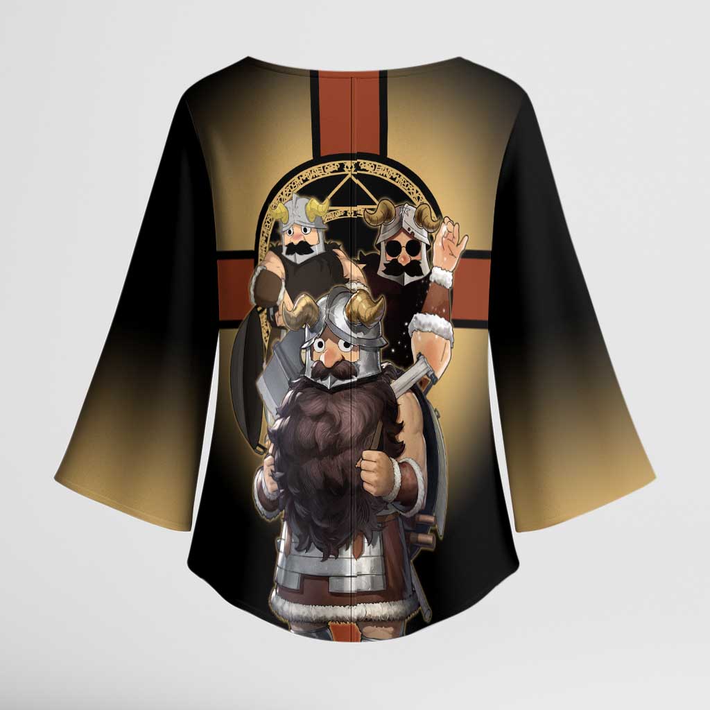 Senshi Viking Warrior Kimono Sleeve Blouse Fantasy Game Art Style