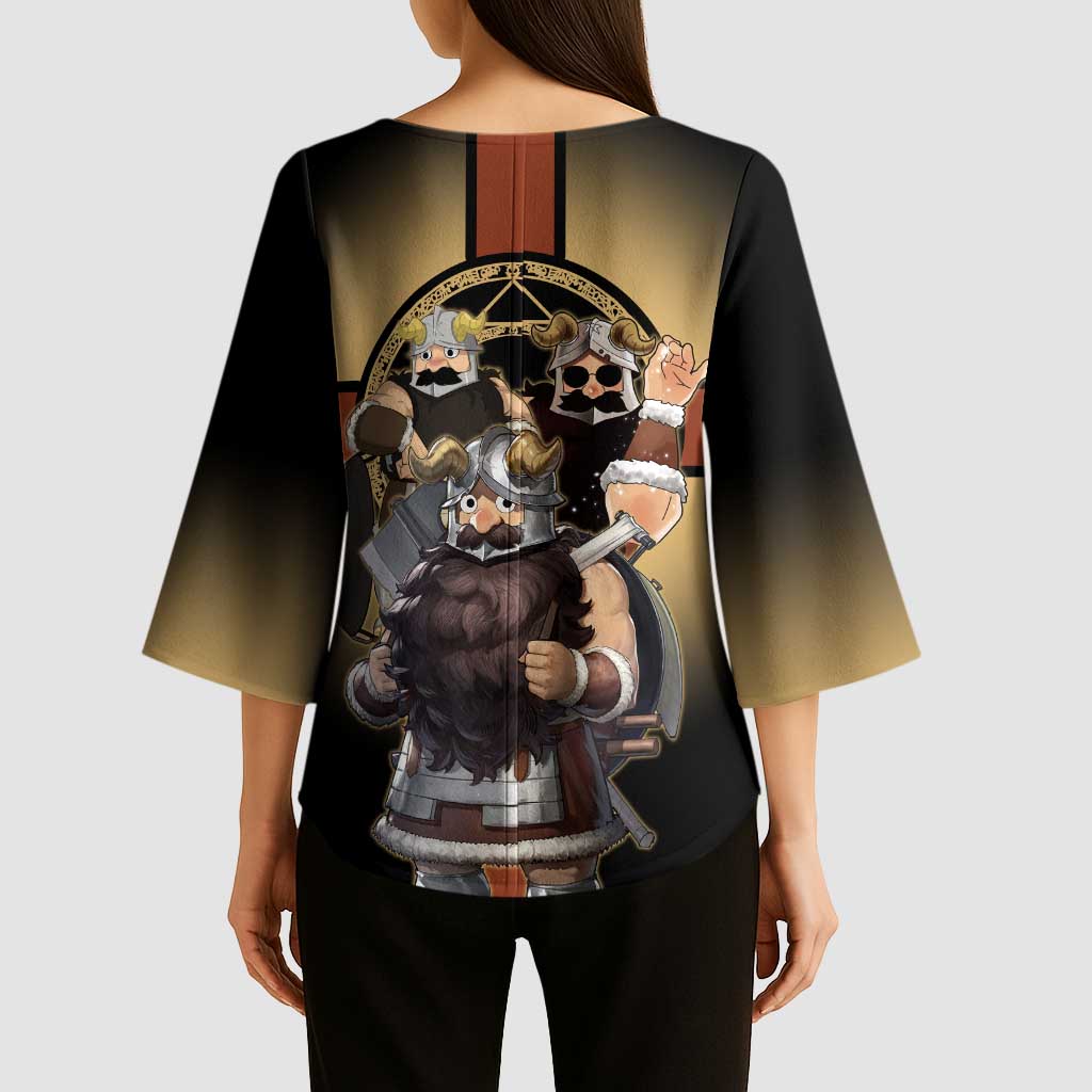 Senshi Viking Warrior Kimono Sleeve Blouse Fantasy Game Art Style