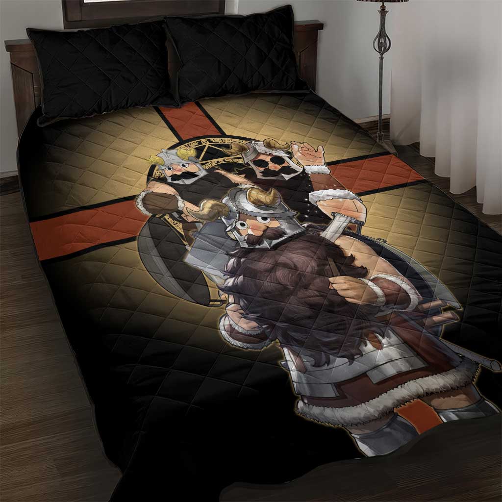 Senshi Viking Warrior Quilt Bed Set Fantasy Game Art Style