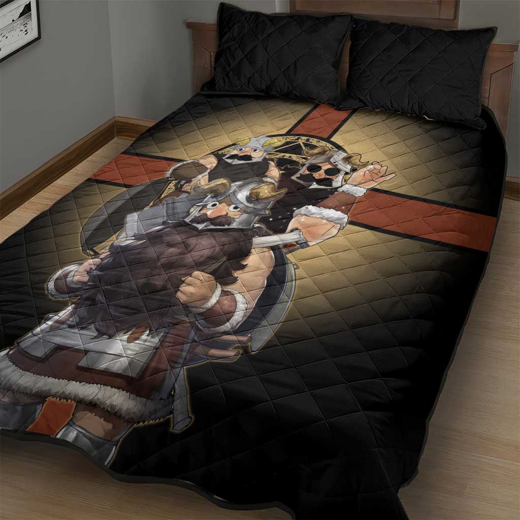 Senshi Viking Warrior Quilt Bed Set Fantasy Game Art Style