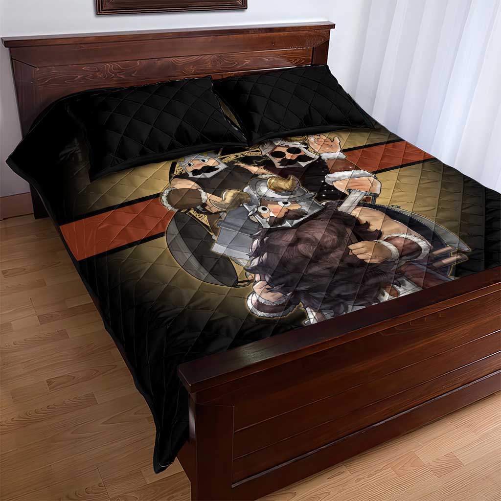 Senshi Viking Warrior Quilt Bed Set Fantasy Game Art Style