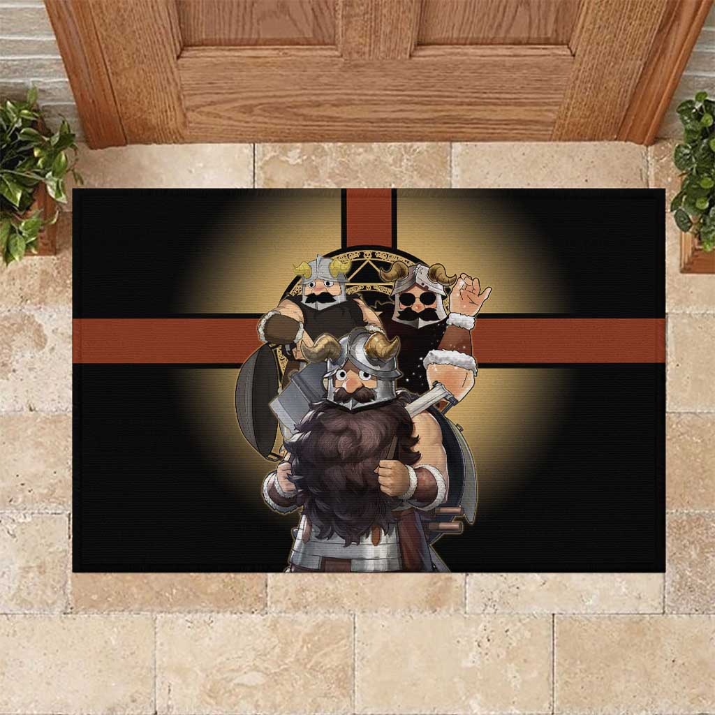 Senshi Viking Warrior Rubber Doormat Fantasy Game Art Style