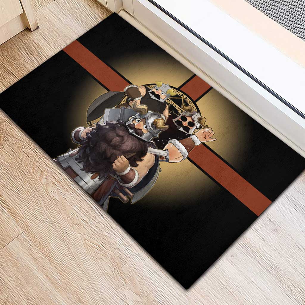 Senshi Viking Warrior Rubber Doormat Fantasy Game Art Style