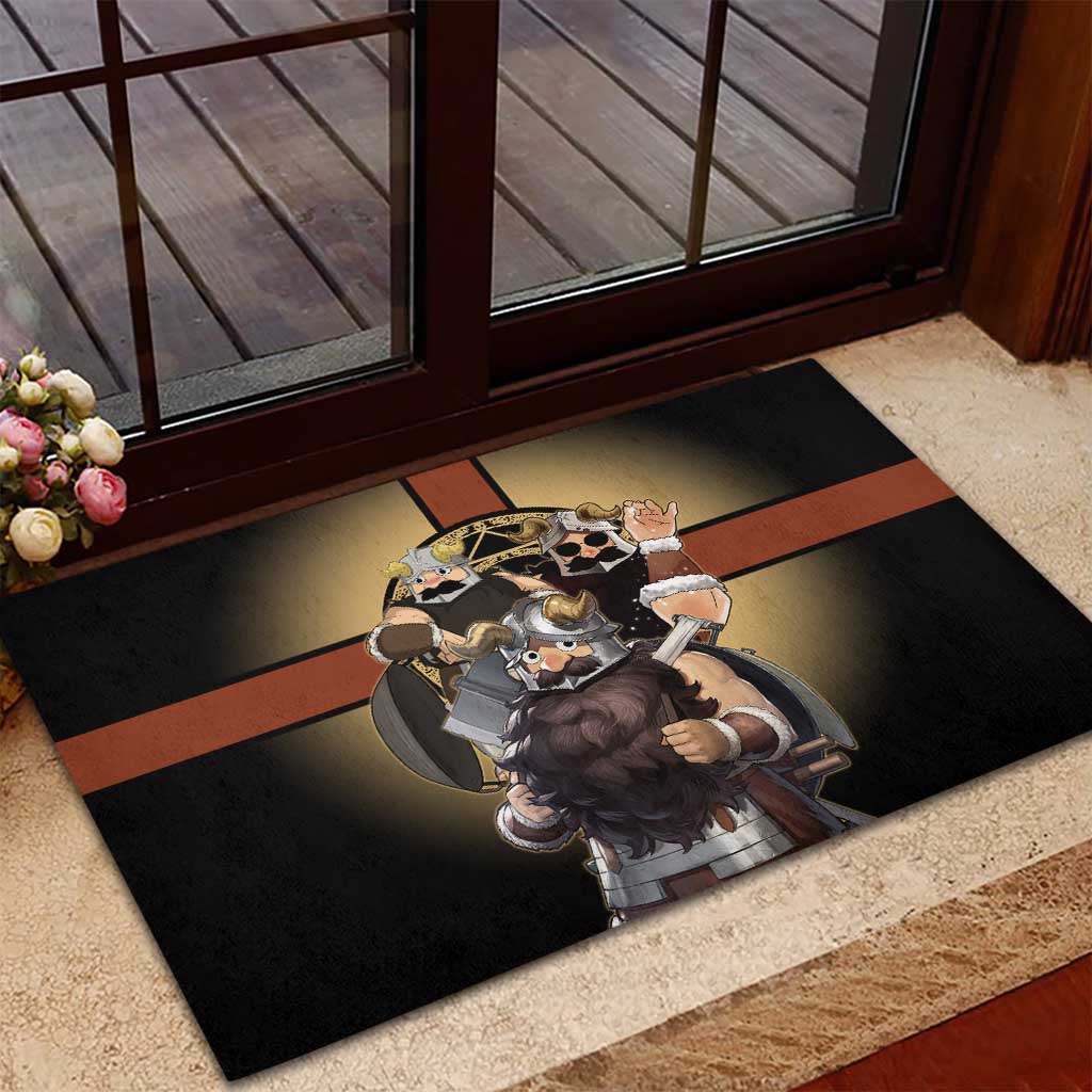 Senshi Viking Warrior Rubber Doormat Fantasy Game Art Style