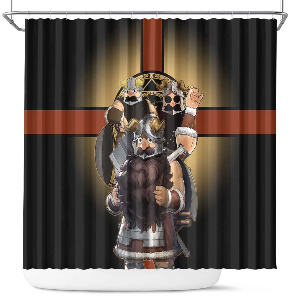 Senshi Viking Warrior Shower Curtain Fantasy Game Art Style