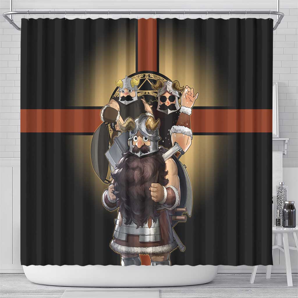 Senshi Viking Warrior Shower Curtain Fantasy Game Art Style