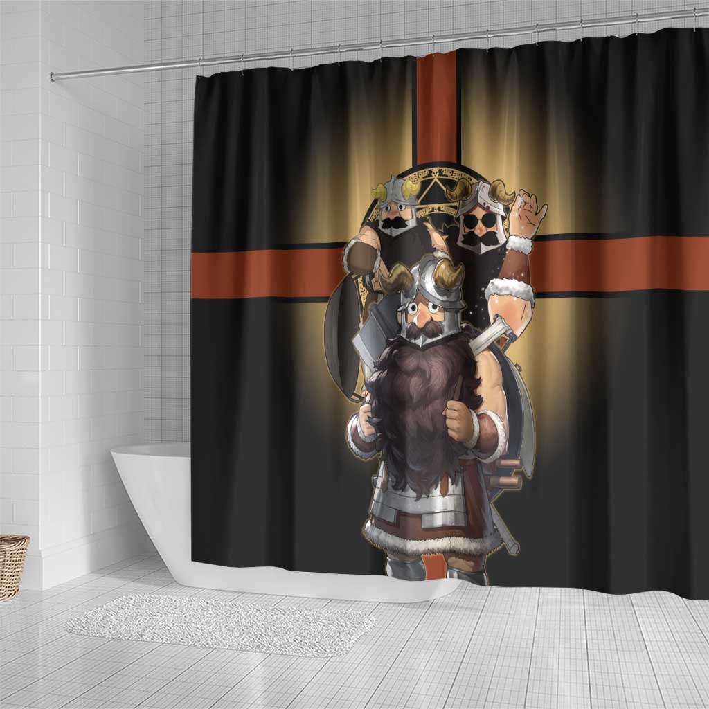 Senshi Viking Warrior Shower Curtain Fantasy Game Art Style