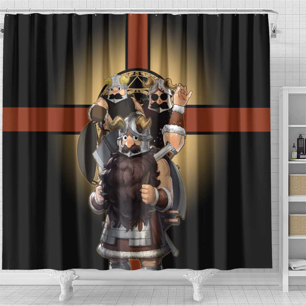 Senshi Viking Warrior Shower Curtain Fantasy Game Art Style