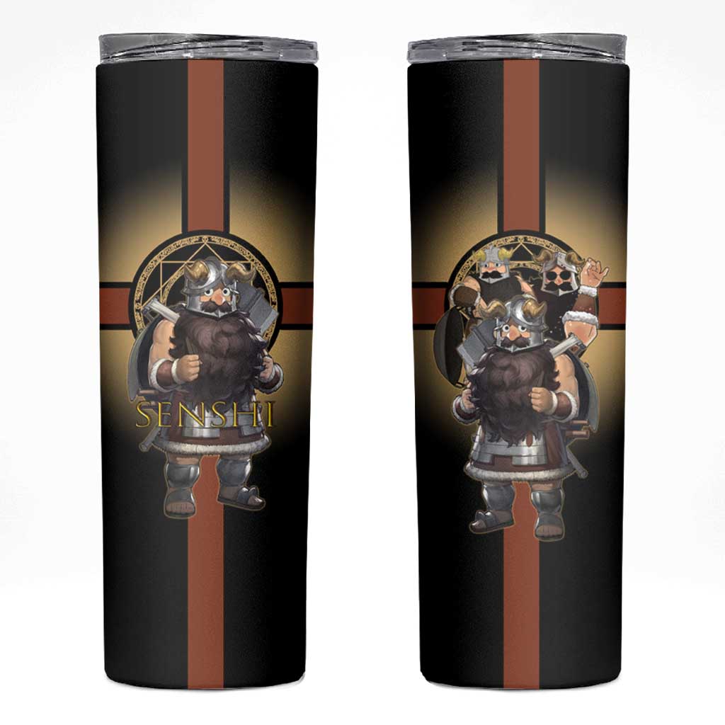 Senshi Viking Warrior Skinny Tumbler Fantasy Game Art Style