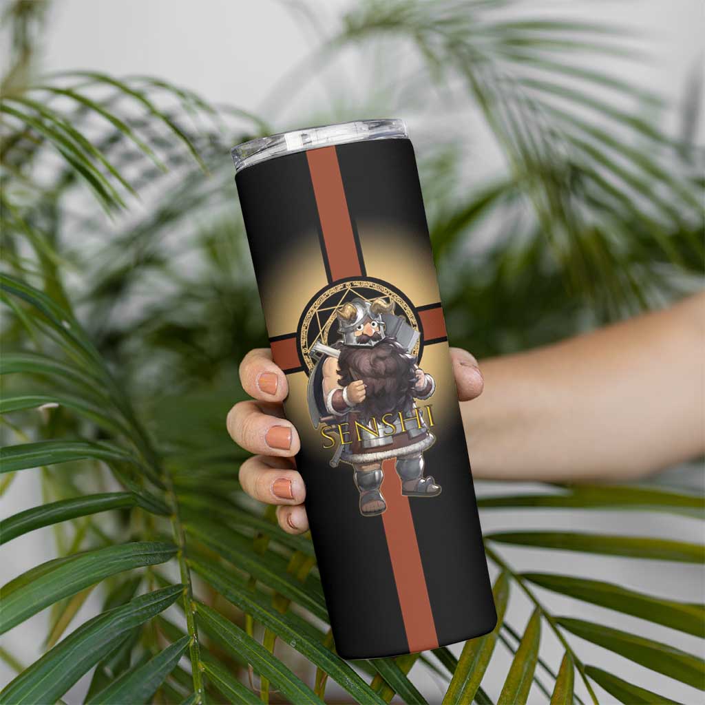 Senshi Viking Warrior Skinny Tumbler Fantasy Game Art Style