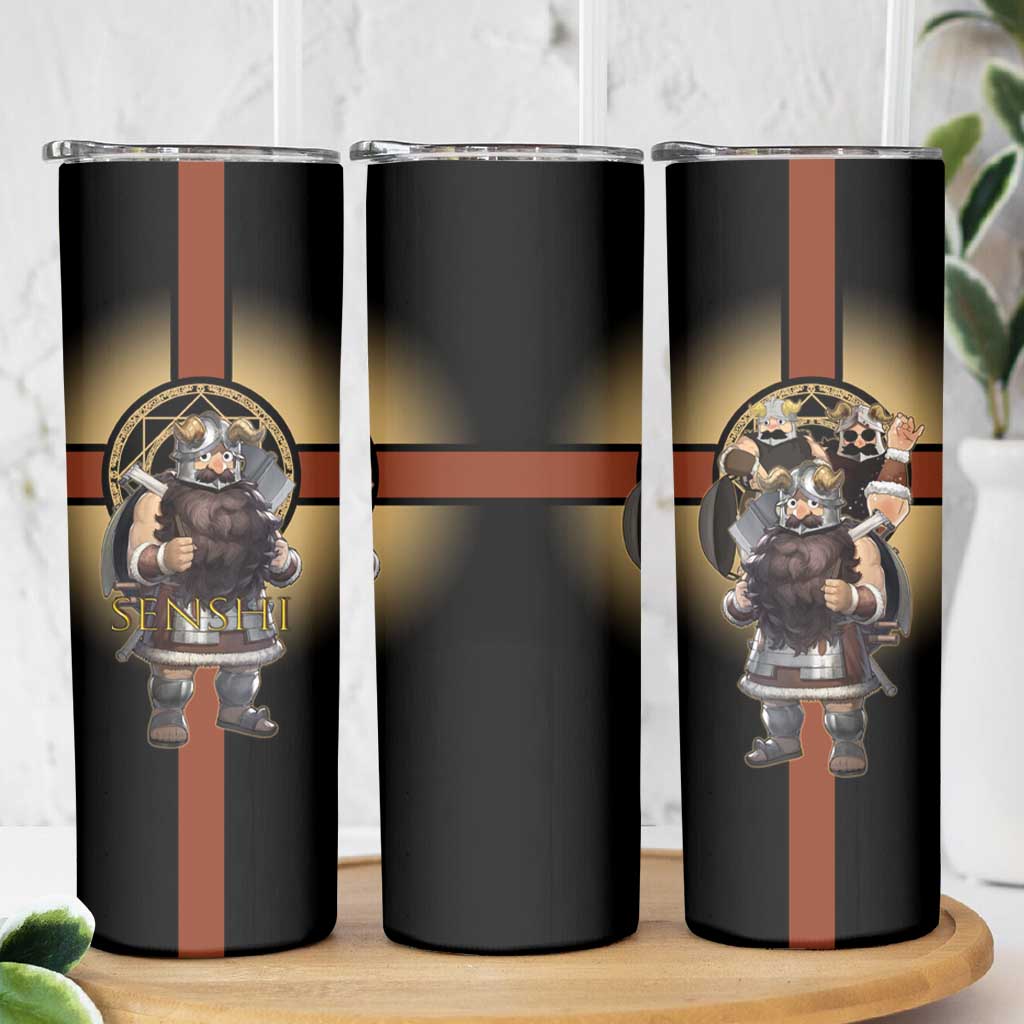Senshi Viking Warrior Skinny Tumbler Fantasy Game Art Style