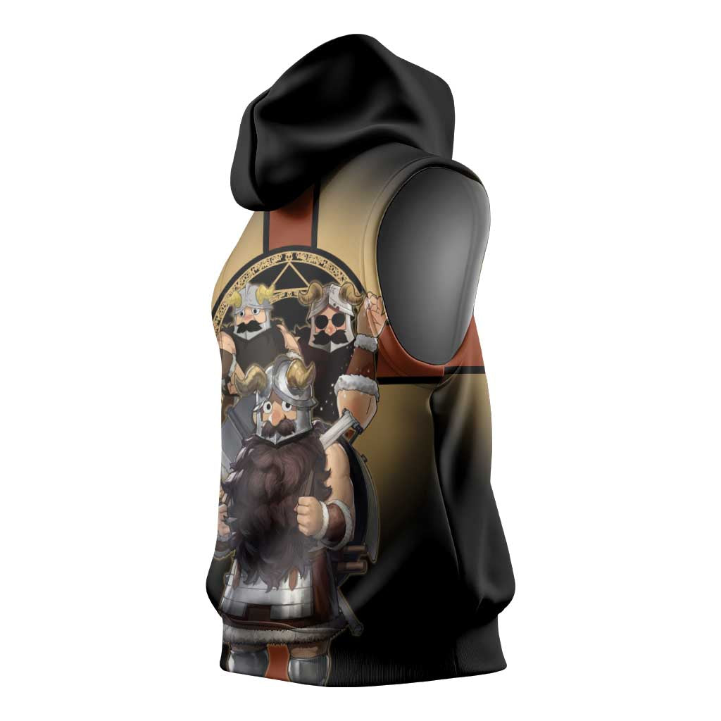 Senshi Viking Warrior Sleeveless Hoodie Fantasy Game Art Style