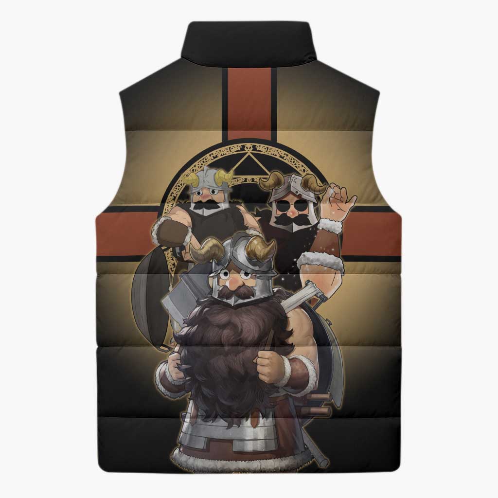 Senshi Viking Warrior Sleeveless Puffer Jacket Fantasy Game Art Style