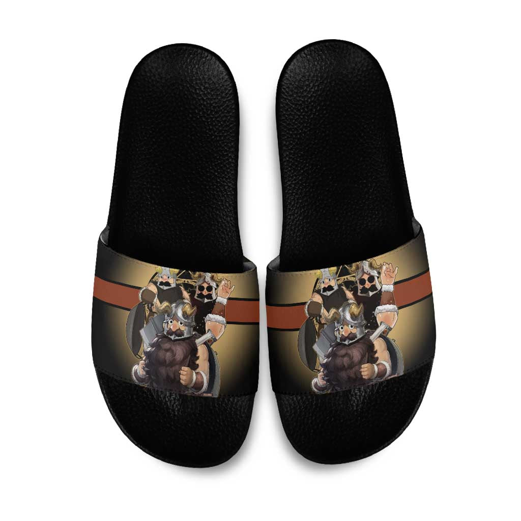 Senshi Viking Warrior Slide Sandals Fantasy Game Art Style