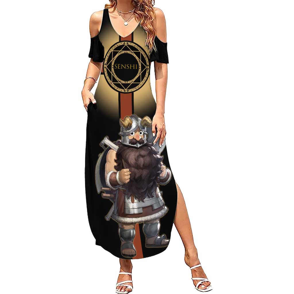 Senshi Viking Warrior Summer Maxi Dress Fantasy Game Art Style