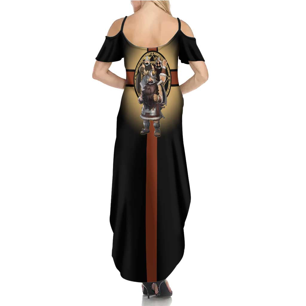 Senshi Viking Warrior Summer Maxi Dress Fantasy Game Art Style