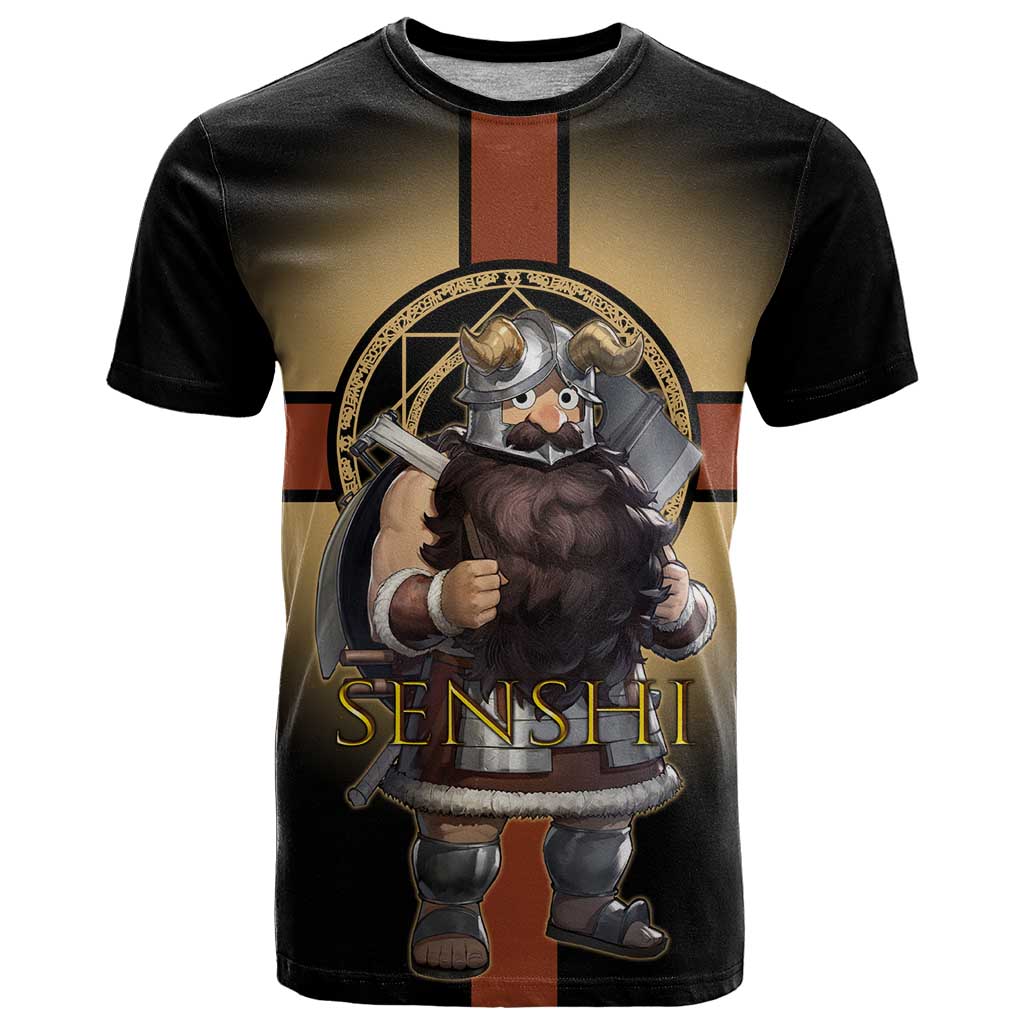 Senshi Viking Warrior T Shirt Fantasy Game Art Style