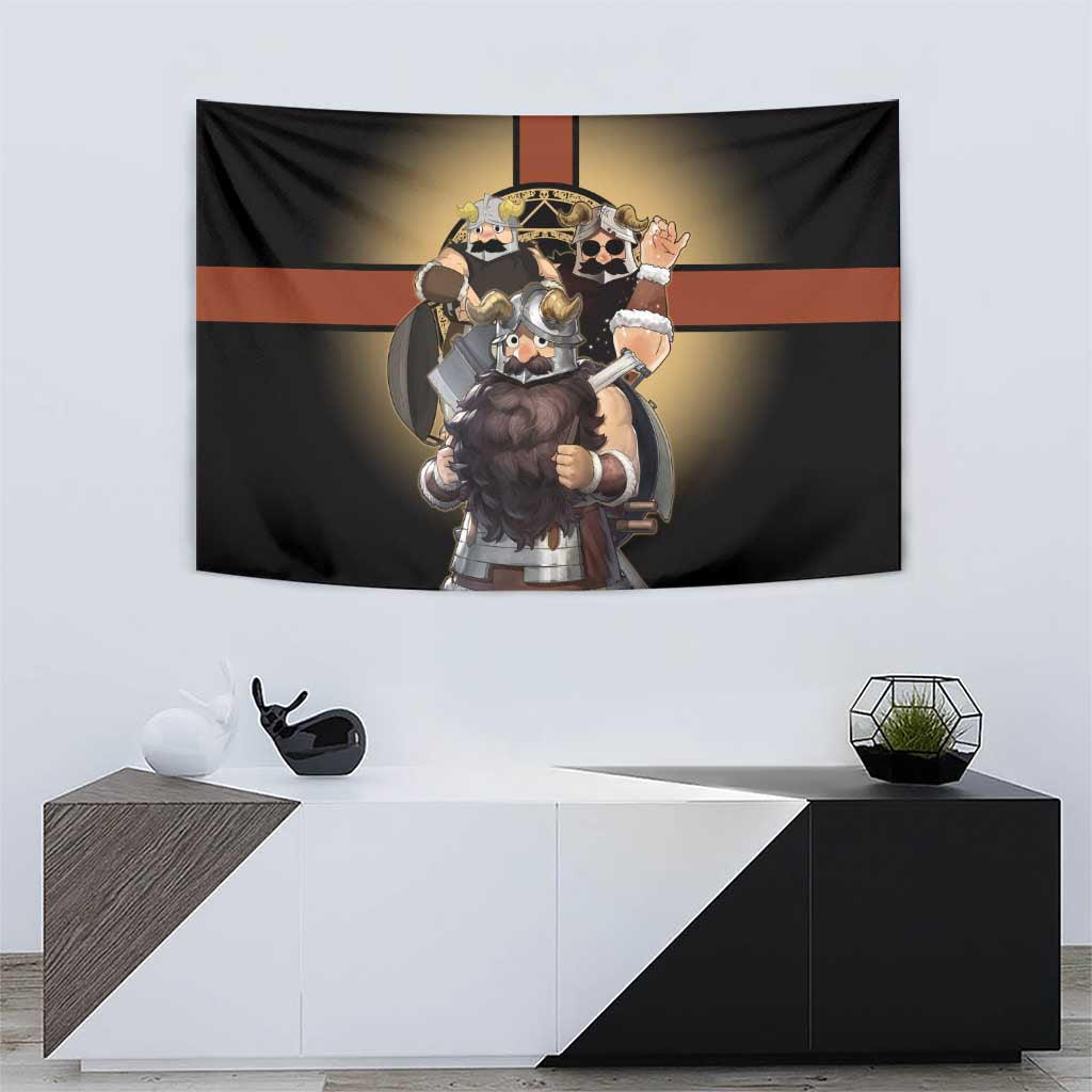 Senshi Viking Warrior Tapestry Fantasy Game Art Style