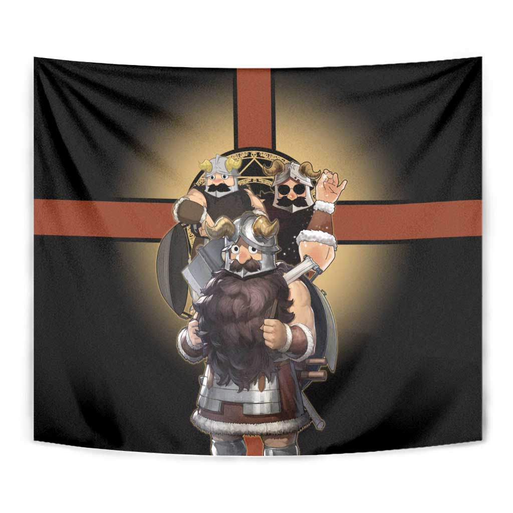 Senshi Viking Warrior Tapestry Fantasy Game Art Style