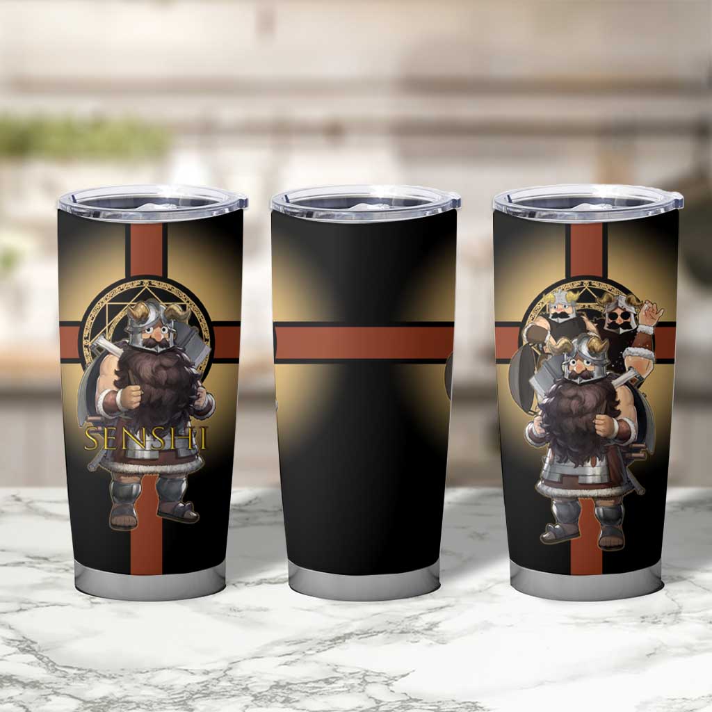 Senshi Viking Warrior Tumbler Cup Fantasy Game Art Style