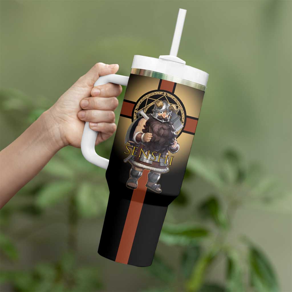 Senshi Viking Warrior Tumbler With Handle Fantasy Game Art Style