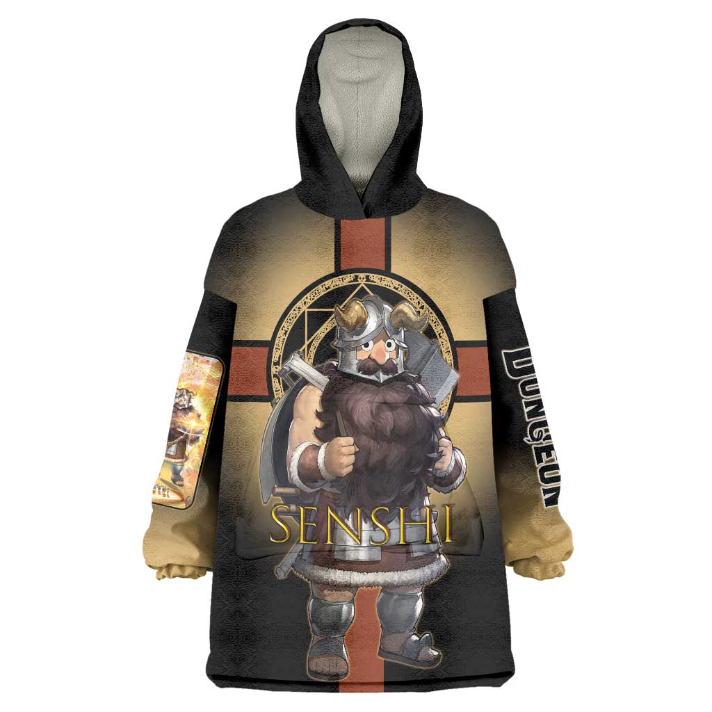 Senshi Viking Warrior Wearable Blanket Hoodie Fantasy Game Art Style