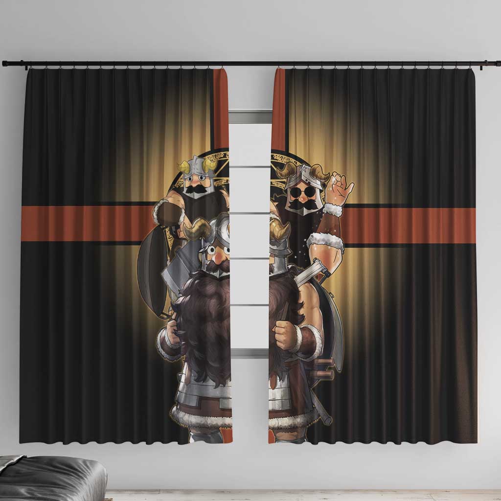 Senshi Viking Warrior Window Curtain Fantasy Game Art Style