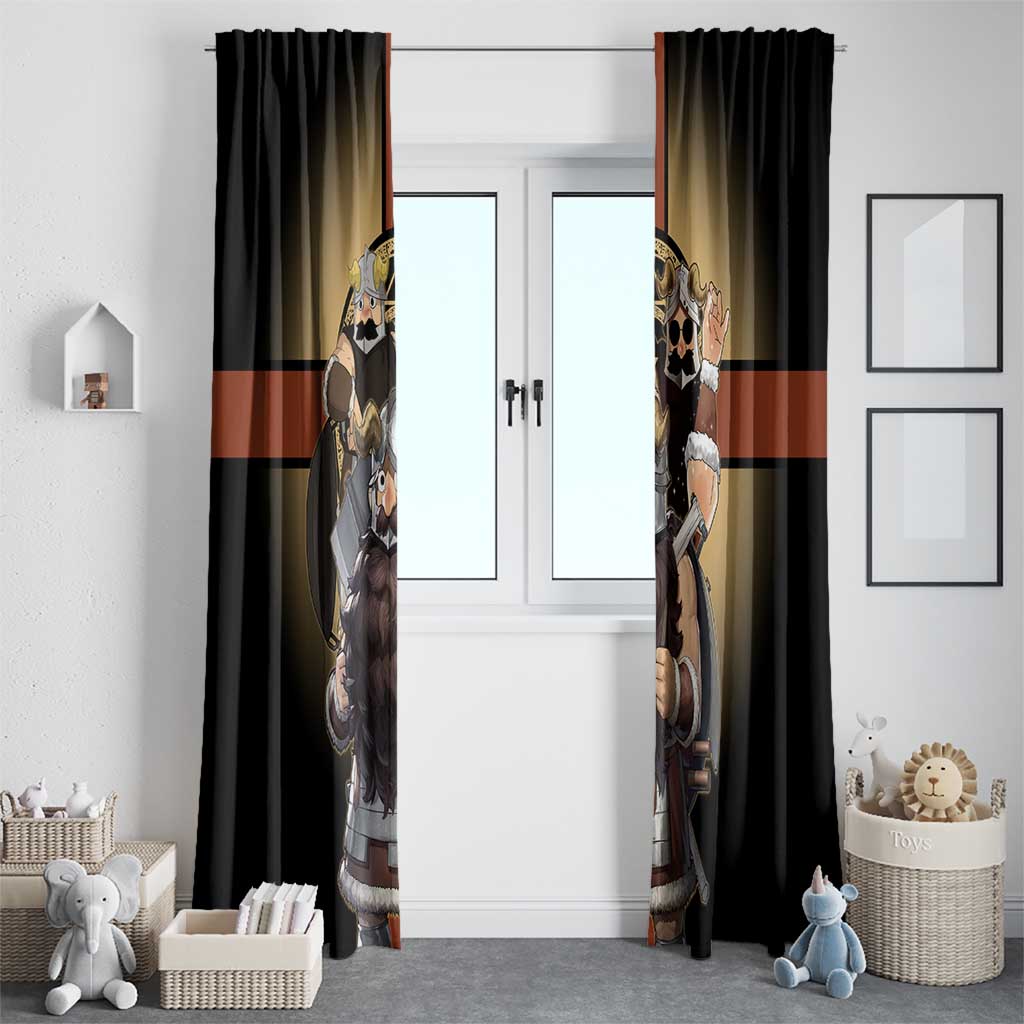Senshi Viking Warrior Window Curtain Fantasy Game Art Style