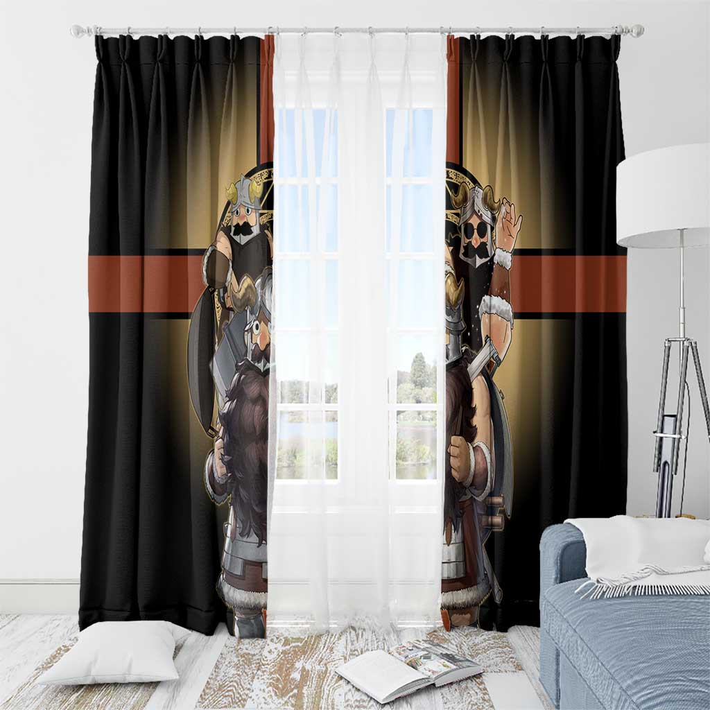 Senshi Viking Warrior Window Curtain Fantasy Game Art Style