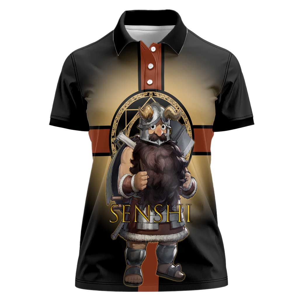 Senshi Viking Warrior Women Polo Shirt Fantasy Game Art Style